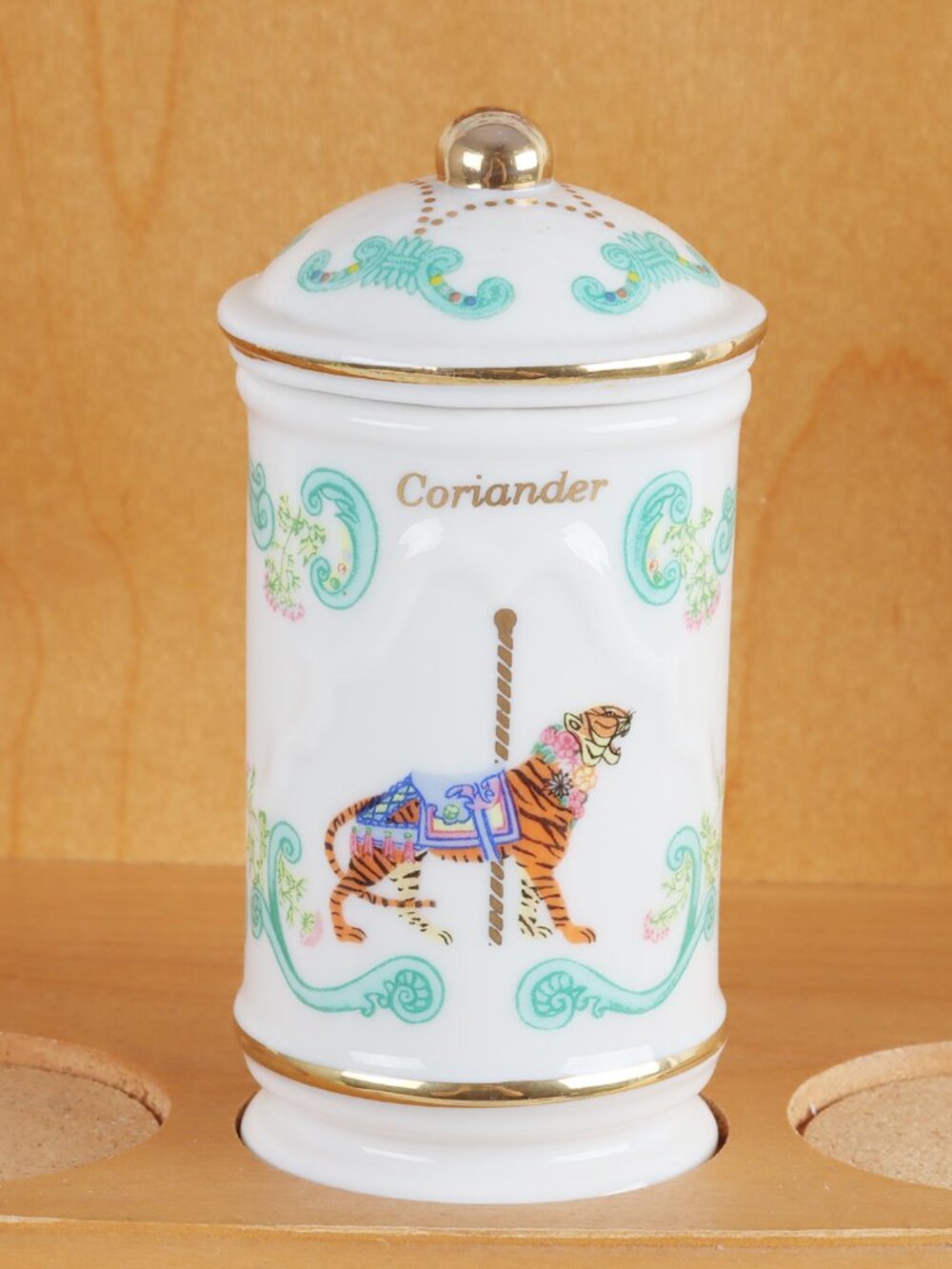 Vintage LENOX Coriander Spice Jar & Lid - The Spice Carousel Collection